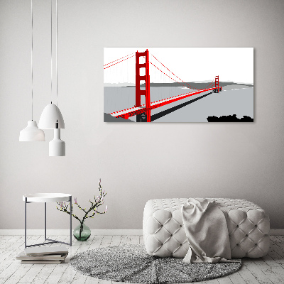 Cuadro canvas con impresión uv duradera horizontal Puente de San Francisco