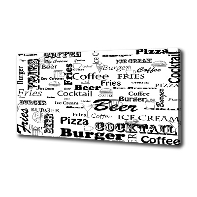 Foto en lienzo con acabado profesional horizontal Menú del restaurante