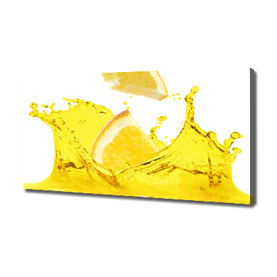 Fotocuadro en lienzo de alta calidad horizontal Rodajas de limón