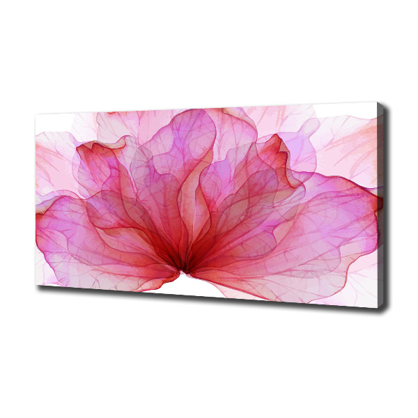 Fotocuadro en lienzo de alta calidad horizontal Flor rosa