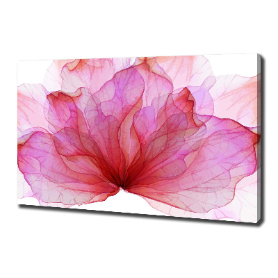 Fotocuadro en lienzo de alta calidad horizontal Flor rosa