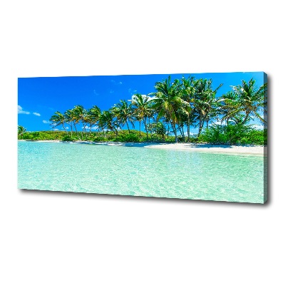 Cuadro canvas moderno de gran formato horizontal Playa tropical