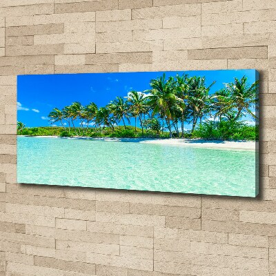 Cuadro canvas moderno de gran formato horizontal Playa tropical