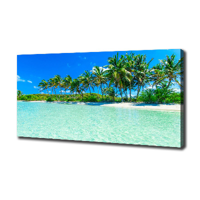 Cuadro canvas moderno de gran formato horizontal Playa tropical