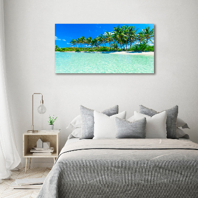 Cuadro canvas moderno de gran formato horizontal Playa tropical