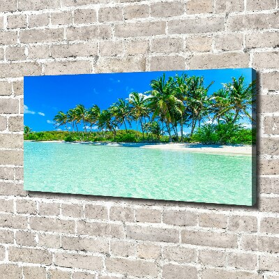 Cuadro canvas moderno de gran formato horizontal Playa tropical