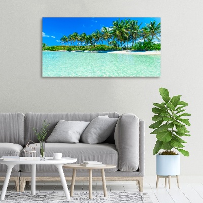 Cuadro canvas moderno de gran formato horizontal Playa tropical