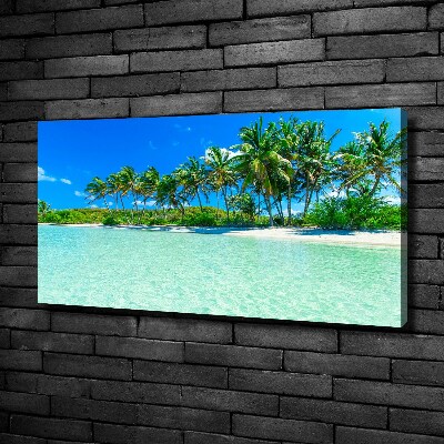 Cuadro canvas moderno de gran formato horizontal Playa tropical