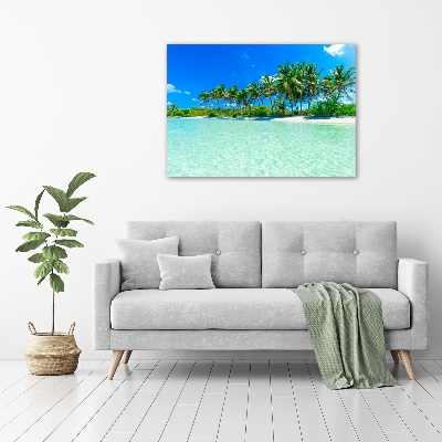 Cuadro canvas moderno de gran formato horizontal Playa tropical