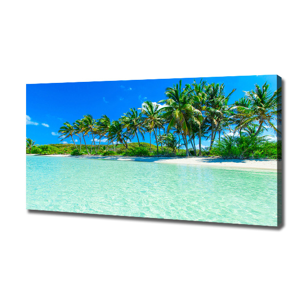 Cuadro canvas moderno de gran formato horizontal Playa tropical