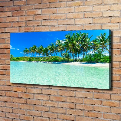 Cuadro canvas moderno de gran formato horizontal Playa tropical
