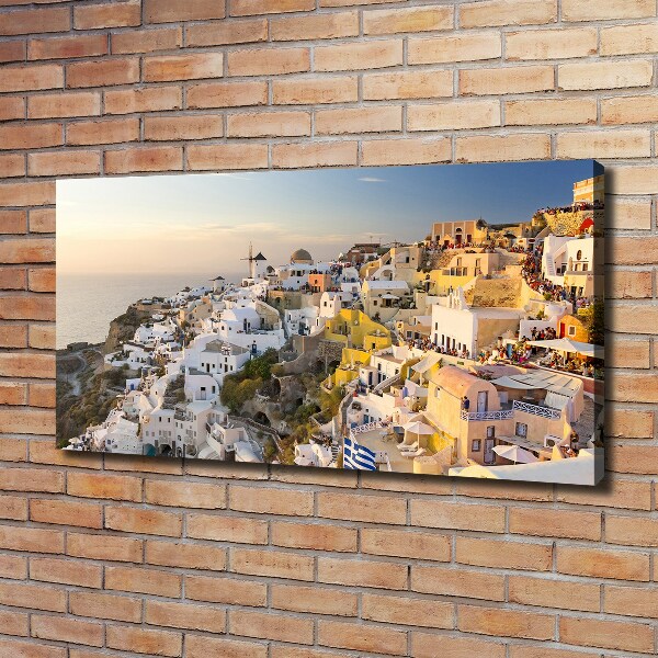 Fotocuadro en lienzo de alta calidad horizontal Santorini, Grecia
