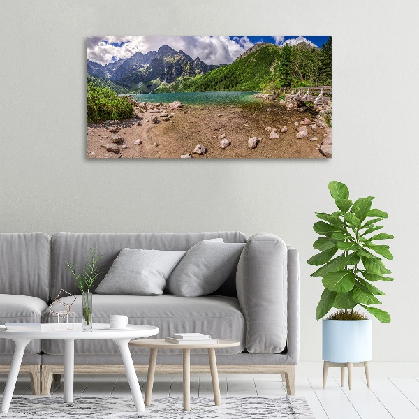 Foto en lienzo con acabado profesional horizontal Lago en las montañas