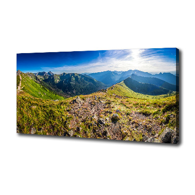 Cuadro canvas con impresión uv duradera horizontal panorama de montaña