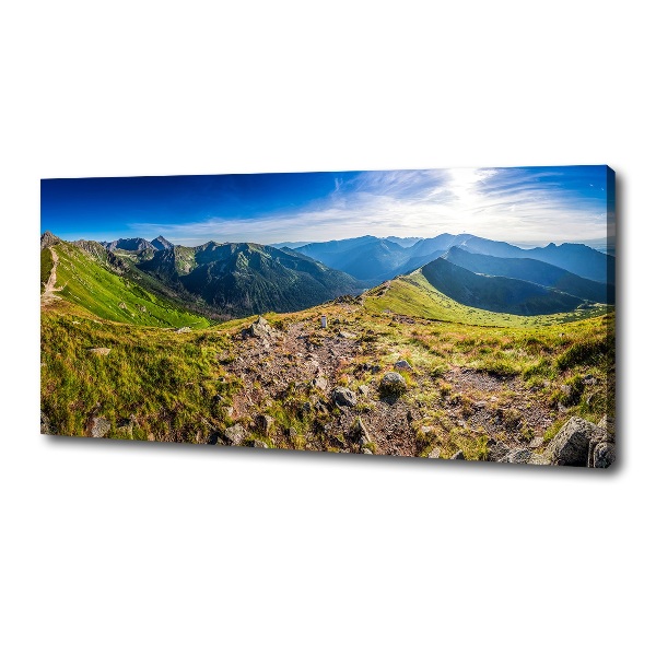 Cuadro canvas con impresión uv duradera horizontal panorama de montaña