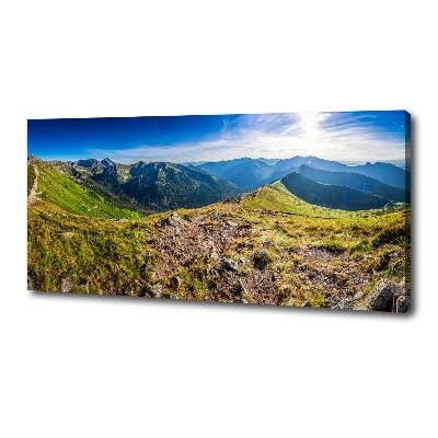 Cuadro canvas con impresión uv duradera horizontal panorama de montaña