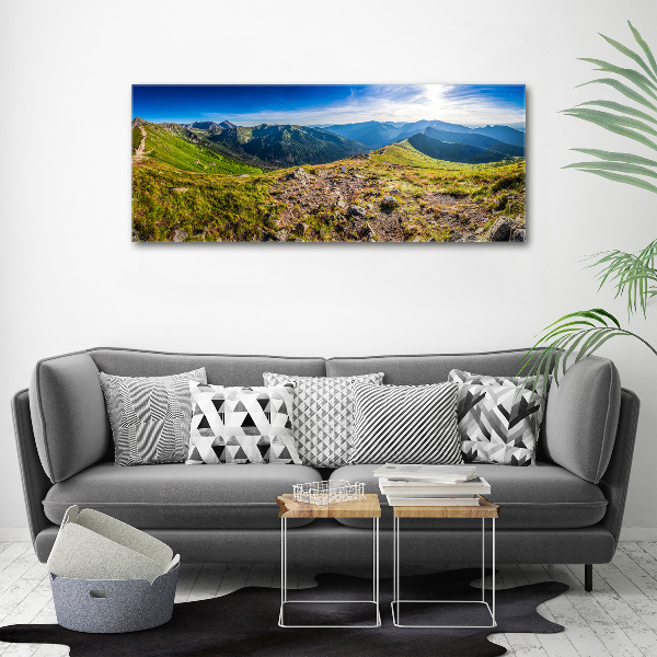 Cuadro canvas con impresión uv duradera horizontal panorama de montaña