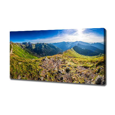 Cuadro canvas con impresión uv duradera horizontal panorama de montaña