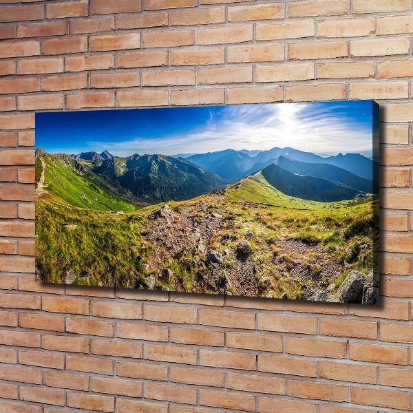 Cuadro canvas con impresión uv duradera horizontal panorama de montaña