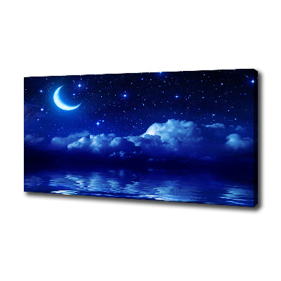 Cuadro canvas moderno de gran formato horizontal El cielo de noche