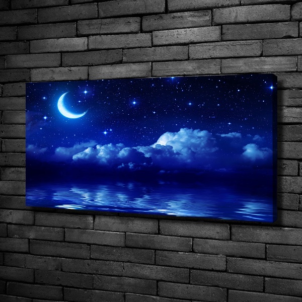 Cuadro canvas moderno de gran formato horizontal El cielo de noche