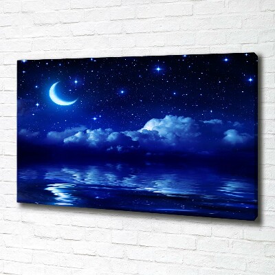 Cuadro canvas moderno de gran formato horizontal El cielo de noche