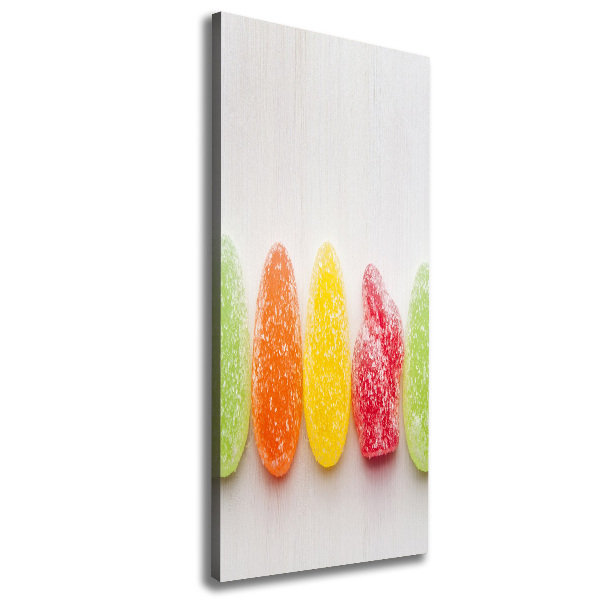 Cuadro canvas decorativo para salón vertical Gomitas de colores