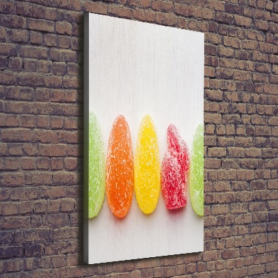 Cuadro canvas decorativo para salón vertical Gomitas de colores