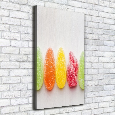 Cuadro canvas decorativo para salón vertical Gomitas de colores