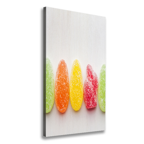 Cuadro canvas decorativo para salón vertical Gomitas de colores