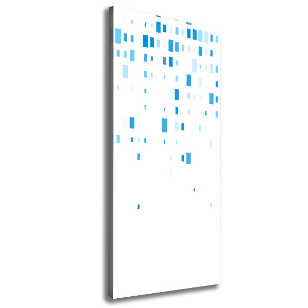 Cuadro moderno en lienzo resistente uv vertical Cuadrados azules