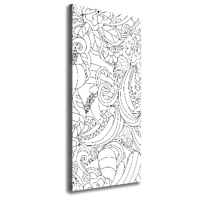 Fotografía en lienzo vertical Fondo de zentangle