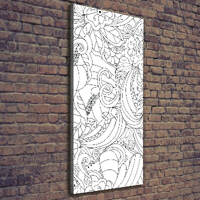 Fotografía en lienzo vertical Fondo de zentangle