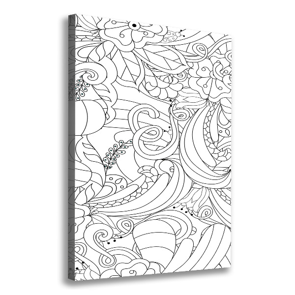 Fotografía en lienzo vertical Fondo de zentangle