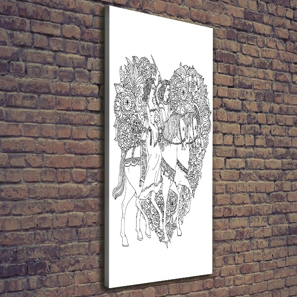 Fotografía en lienzo vertical Mujer y hombre