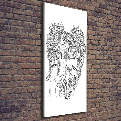 Fotografía en lienzo vertical Mujer y hombre