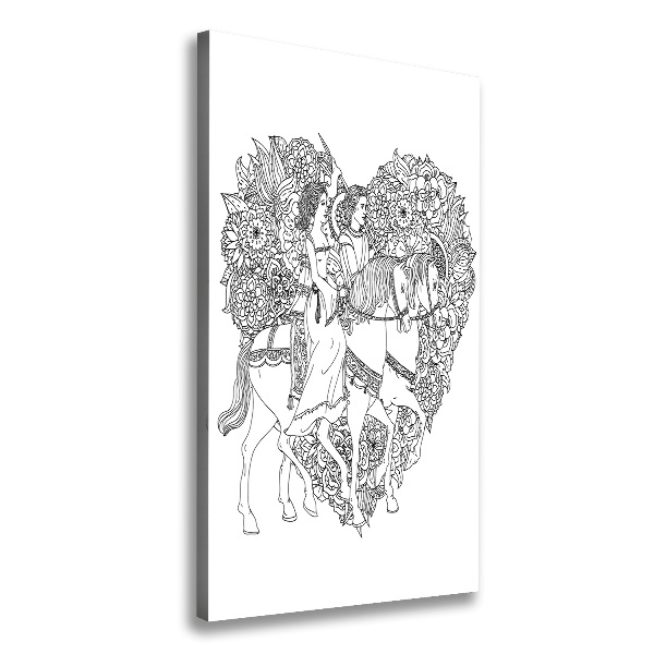 Fotografía en lienzo vertical Mujer y hombre