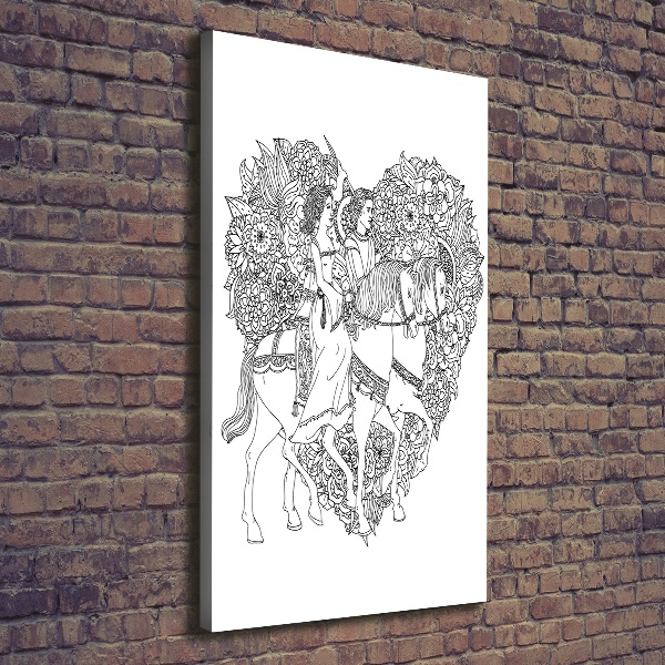 Fotografía en lienzo vertical Mujer y hombre