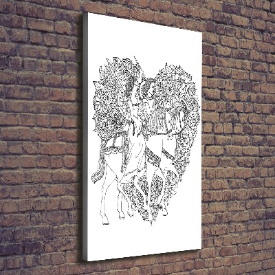 Fotografía en lienzo vertical Mujer y hombre