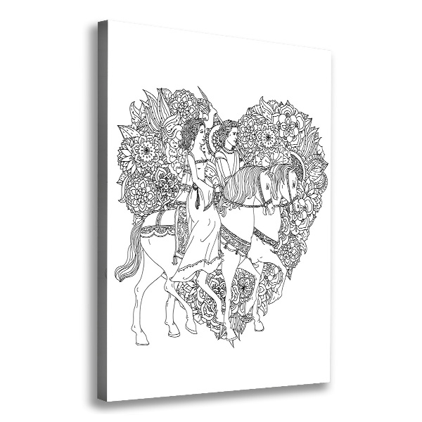 Fotografía en lienzo vertical Mujer y hombre