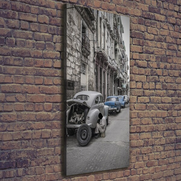Fotografía en lienzo vertical la Habana