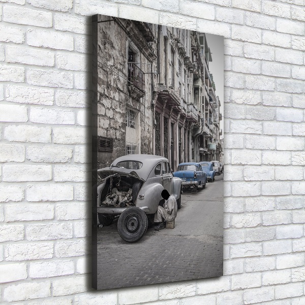 Fotografía en lienzo vertical la Habana