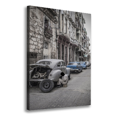 Fotografía en lienzo vertical la Habana