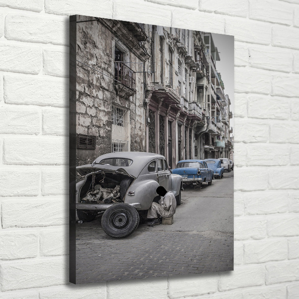 Fotografía en lienzo vertical la Habana