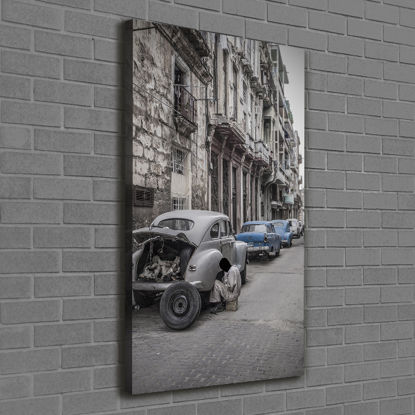 Fotografía en lienzo vertical la Habana