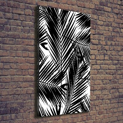 Fotografía en lienzo vertical hojas de palma