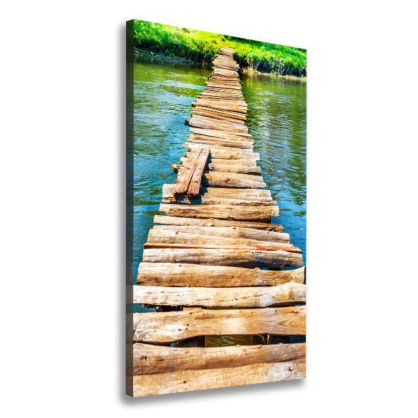 Fotografía en lienzo vertical Puente de madera