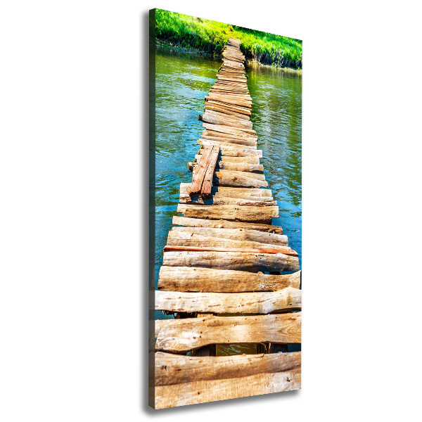 Fotografía en lienzo vertical Puente de madera