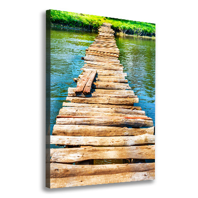 Fotografía en lienzo vertical Puente de madera