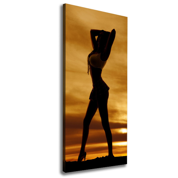 Cuadro canvas decorativo para salón vertical Falda corta